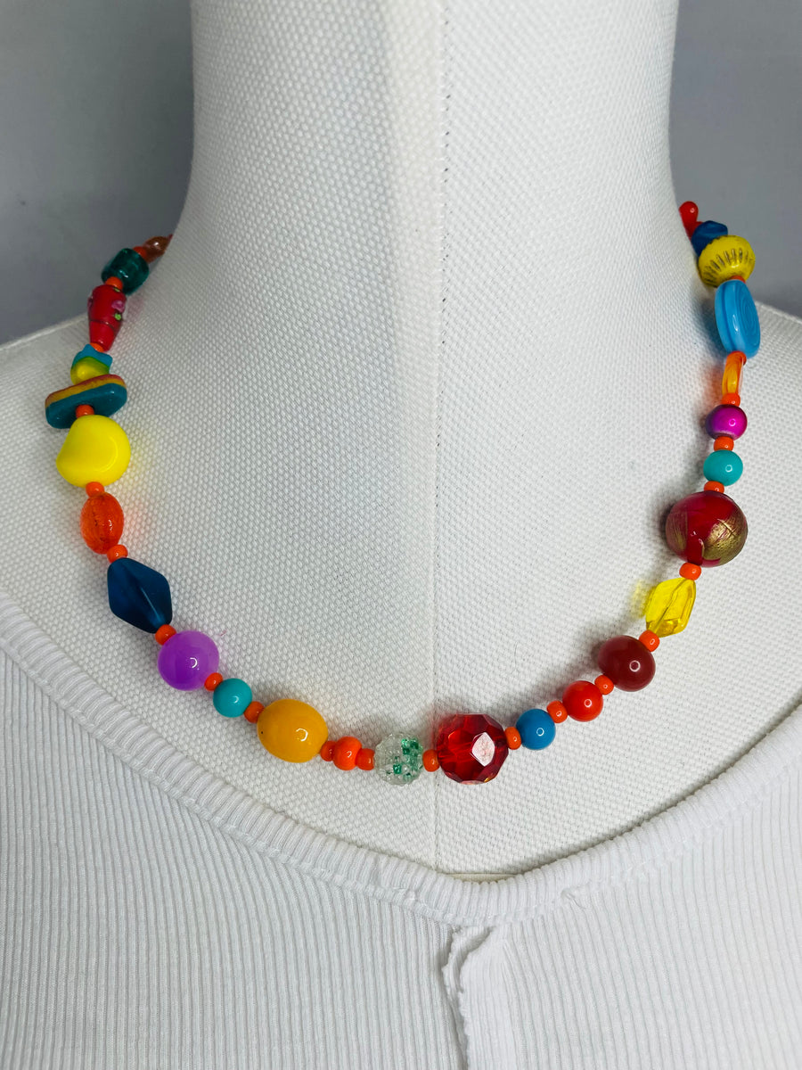 Blue Glass Necklace by The Vintage Jewel