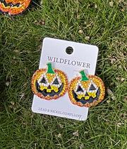 Jack O'Lantern Theme Earrings - Robin Boutique-Boutique 