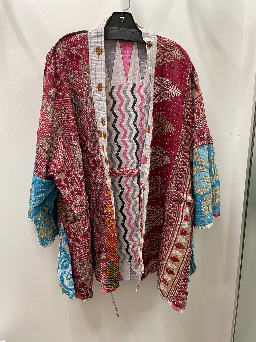 Kantha Shortie Kimono #16 by Kantha Bae
