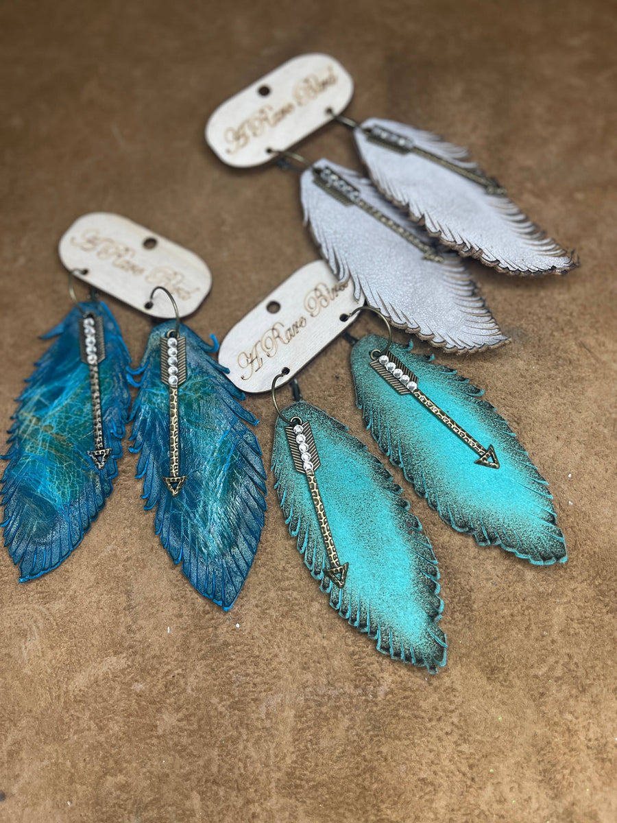 "Follow Your Arrow" Turquoise Swirl Earrings