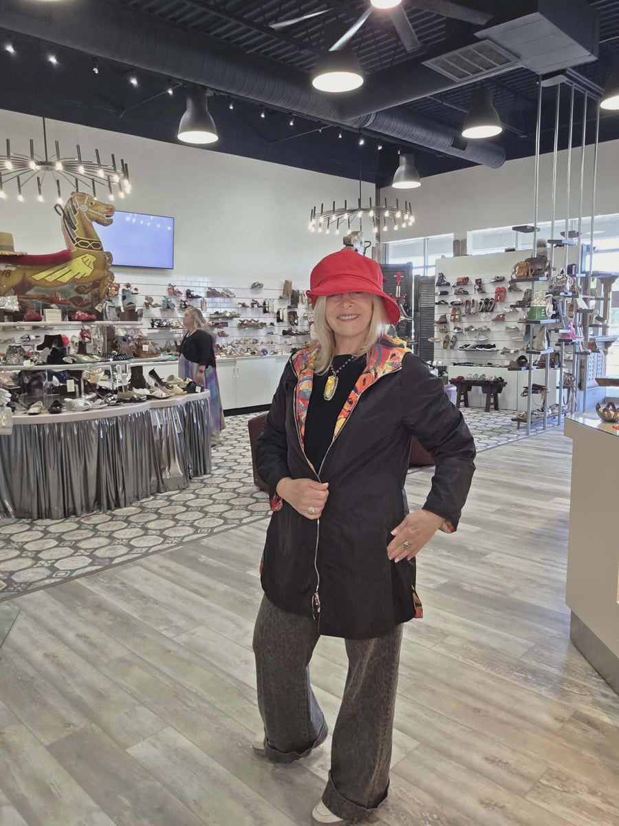 Reversible Raincoat in Abstract