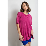 Mineral Washed Short Sleeve Tee by Rae Mode T9774 Robin Boutique