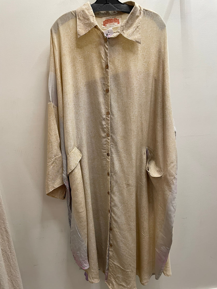 Crepe Sari Free To Be Longsleeve Maxi #134 by Kantha Bae