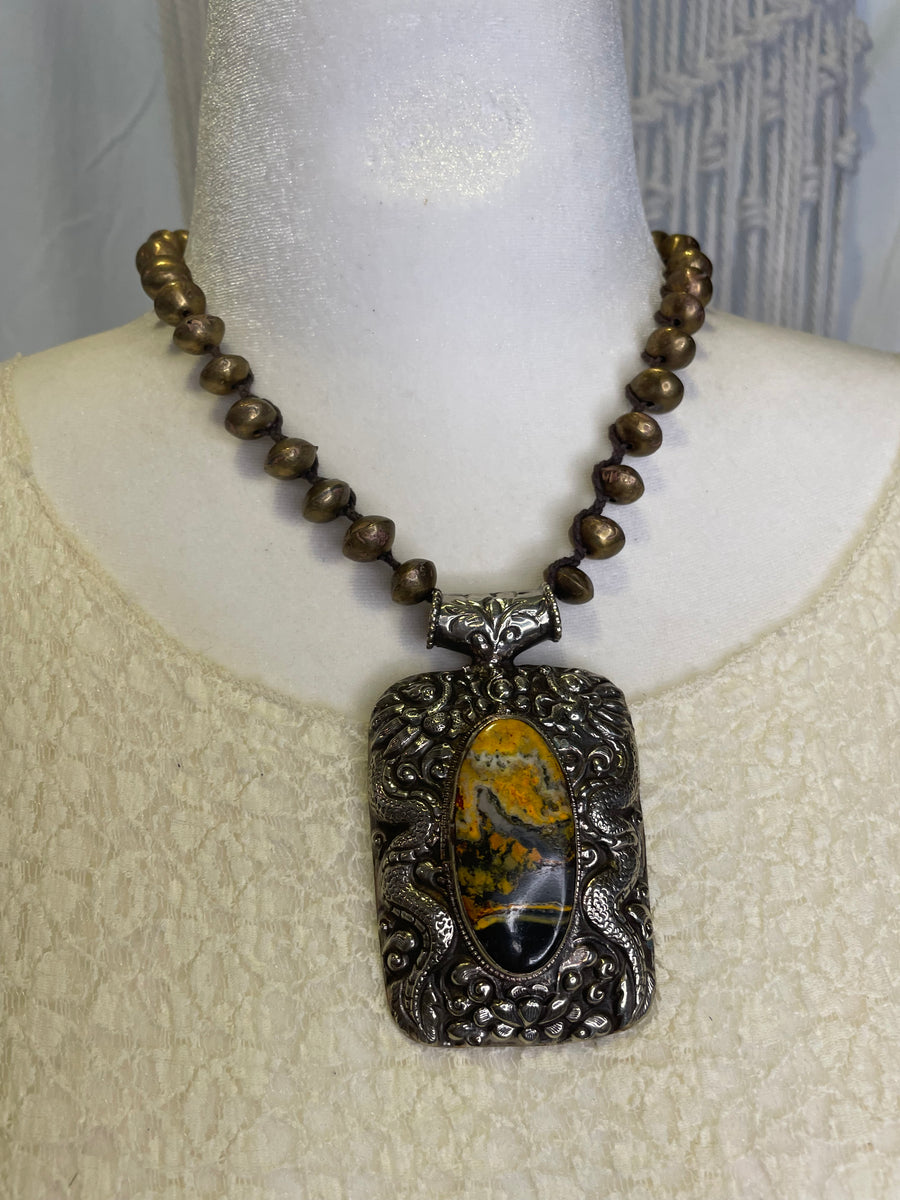 Bumble Bee Dragon Short Necklace