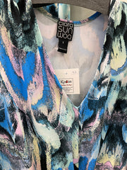 Abstract Sleeveless V-Neck Twist Top by Clara Sun Woo