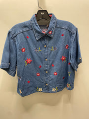 Reworked Denim Crop Button Down #203