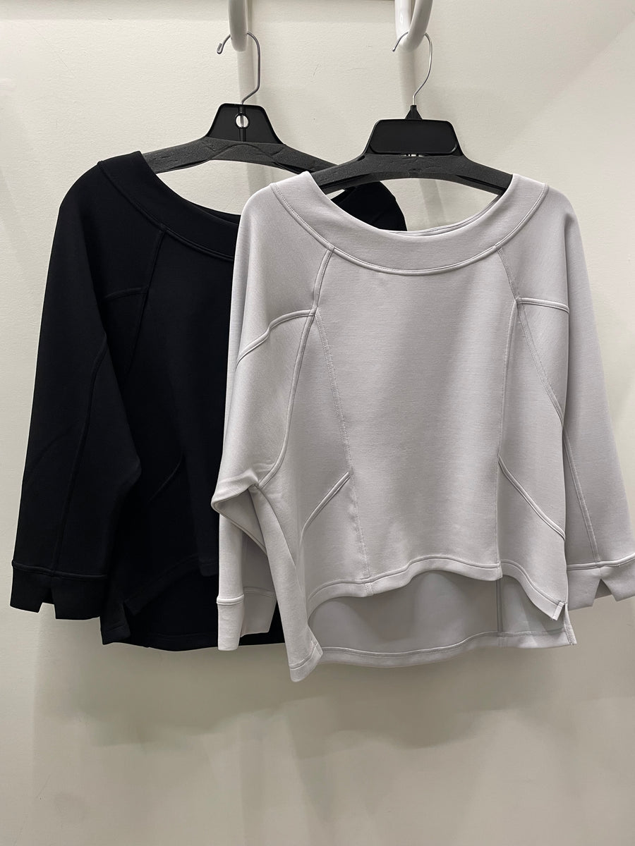 Feather Lux Knit Stitch Pullover by Olivia