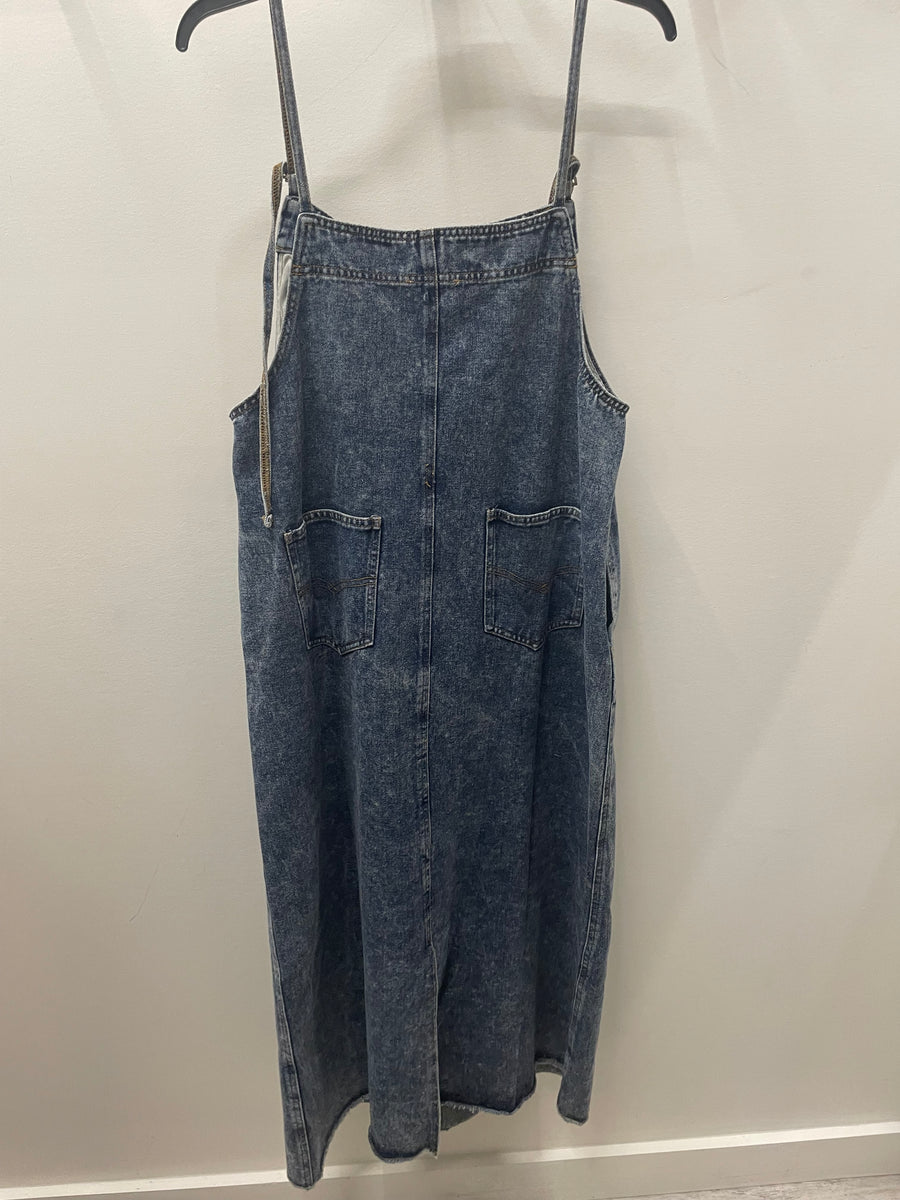 Denim Overall Dress by Davi & Dani Robin Boutique