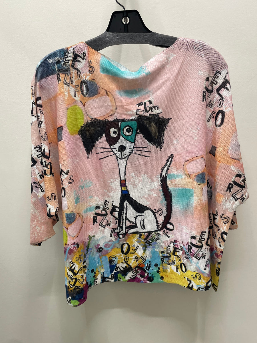 3/4 Sleeve Dolman Sweater in Piper Print by Inoah