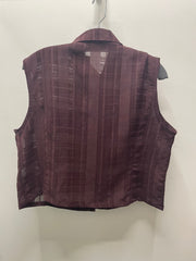 Reworked Sleeveless Flowy Crop Button Down #01