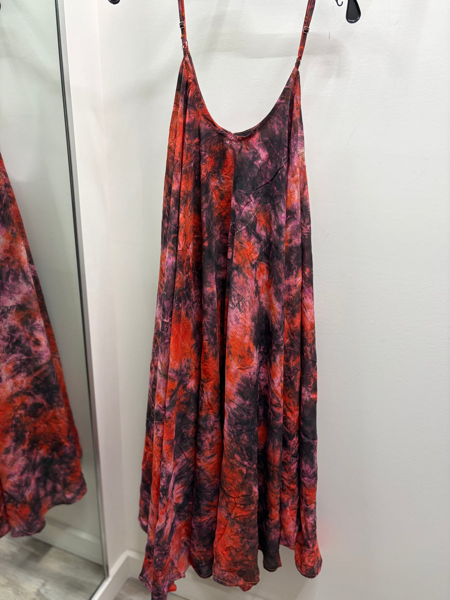 Crepe Sari Moonchild Slip Dress #249 by Kantha Bae