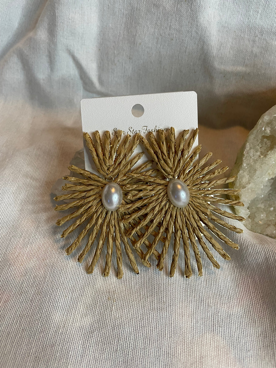 Ratan Starburst Earrings