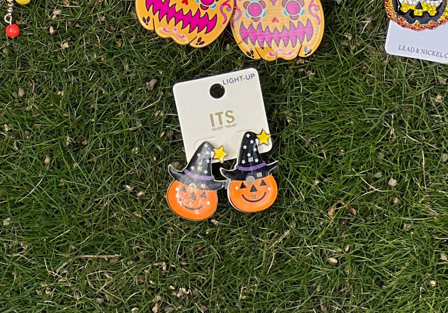 Jack O'Lantern Theme Earrings - Robin Boutique-Boutique 