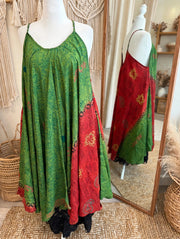Crepe Sari Moonchild Slip Dress #003 by Kantha Bae