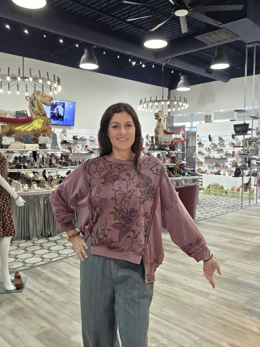 Painted Garden Lightweight Sweatshirt by Paper Lace