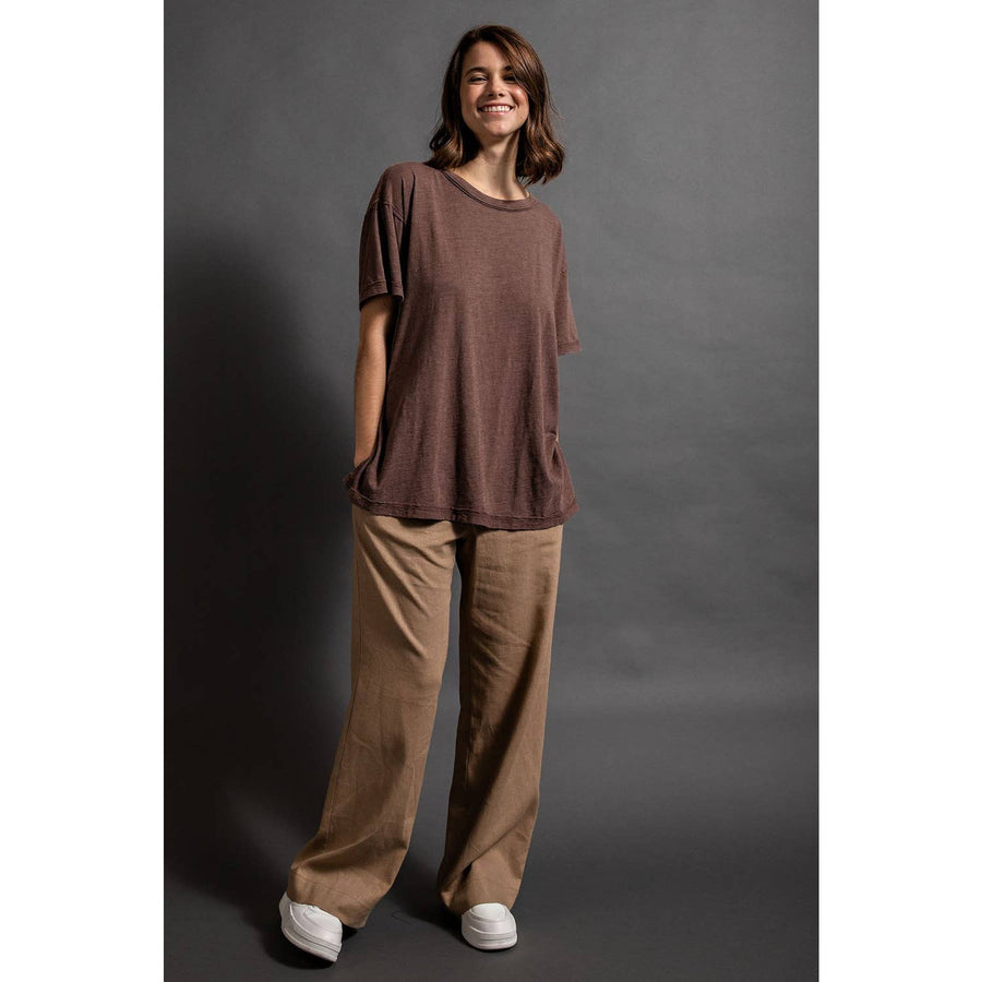 Mineral Washed Short Sleeve Tee by Rae Mode T9774 Robin Boutique