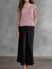 Pleated Short Sleeve Top by EllyNDale