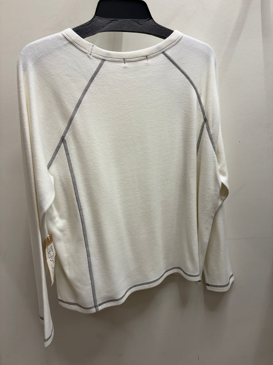 Butter Rib Knit Raglan Pullover by Escape