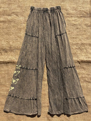 Butterfly Drift Mineral Wash Wide Leg Pant by I Love Linen