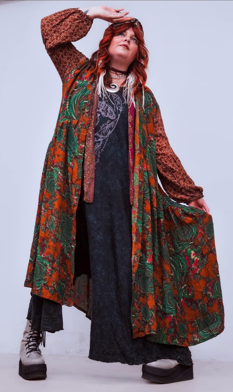 Crepe Sari Evermore Kimono #200 by Kantha Bae