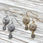 Sparkly Crystal 2 Tier Earrings