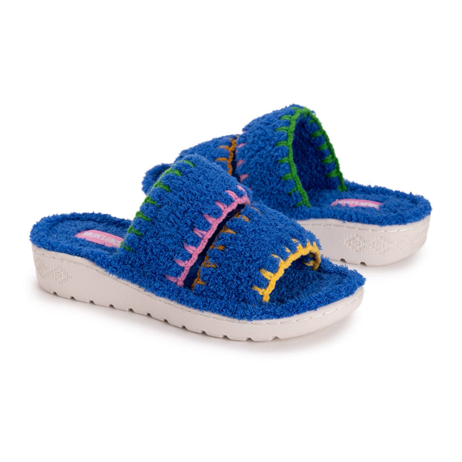 MUK LUKS Women's Ribbed Terry Slide Comfort Contour Slipper