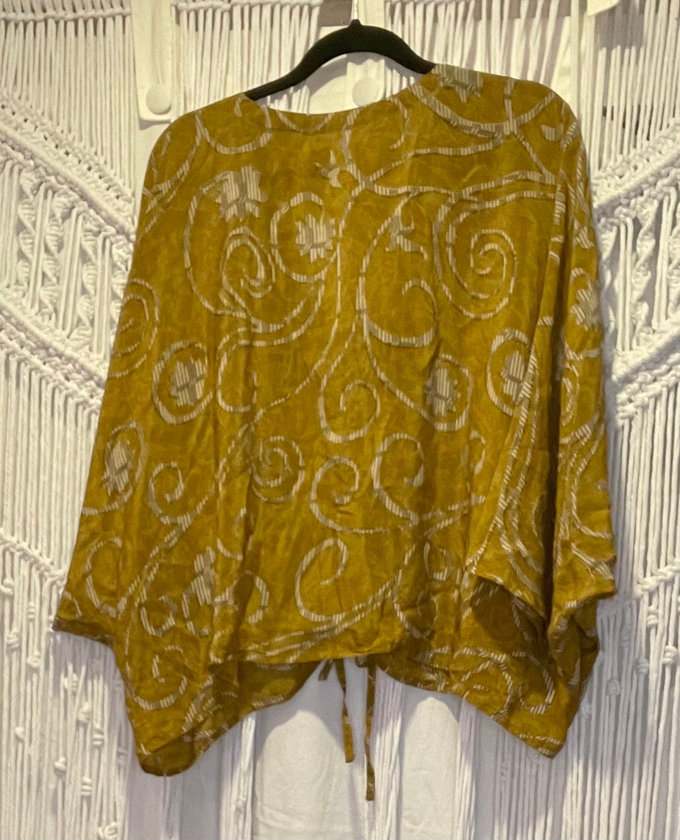 Crepe Silk Butterfly Top #010 by Kantha Bae