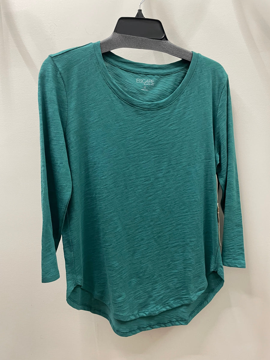 Solid Short Sleeve V-Neck Tee by Escape 10000