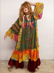 Crepe Silk Rhiannon Duster Dress #261 by Kantha Bae