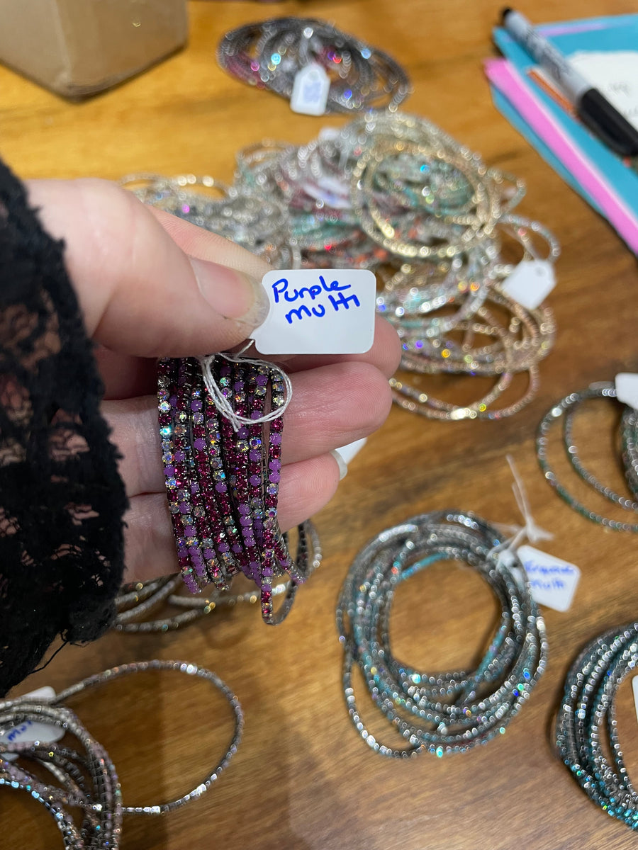 Rhinestone Tennis Stretch Bracelets