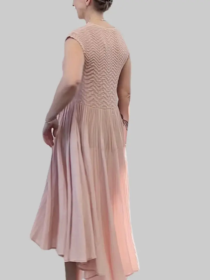Pleated Cupsleeve Dress by EllyNDale
