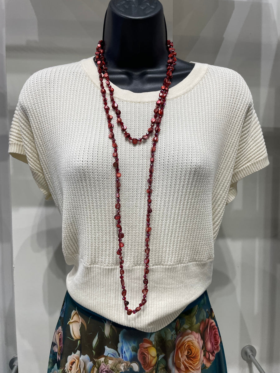 Tidal Glow Shell & Glass Necklace