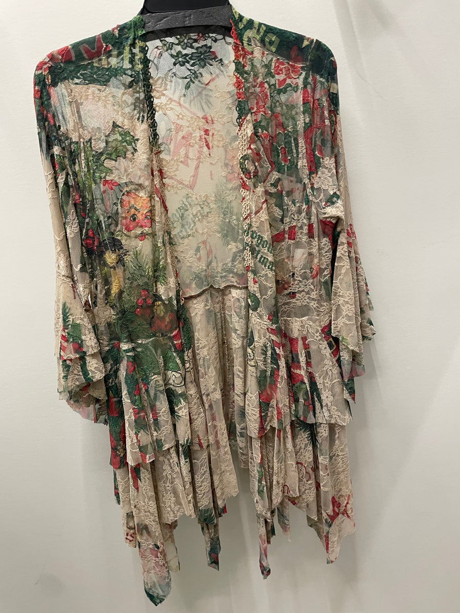 All Lace Cardigan in Vintage Christmas by Origami