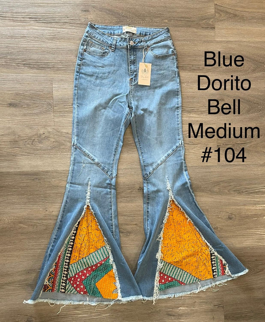 Upcycled Denim Dorito Bell by Kantha Bae - Robin Boutique-Boutique 