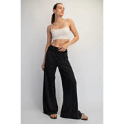 Mineral Washed Terry Butter Wide Leg Pant