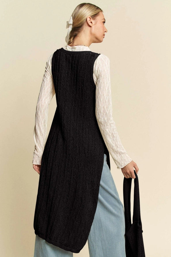 Knit Side Slit Cover Dress with Bag by Davi & Dani