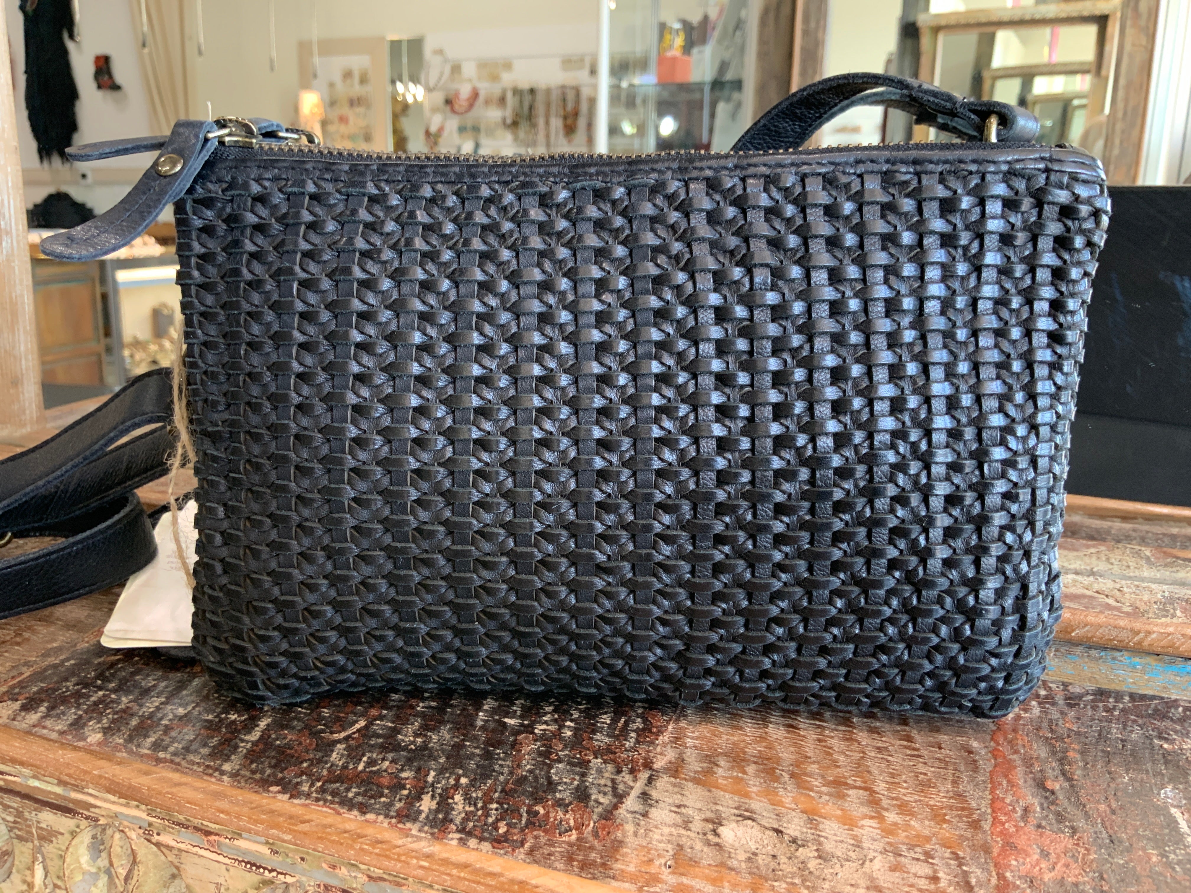 Milo Innes Woven Leather Handbag Robin Boutique