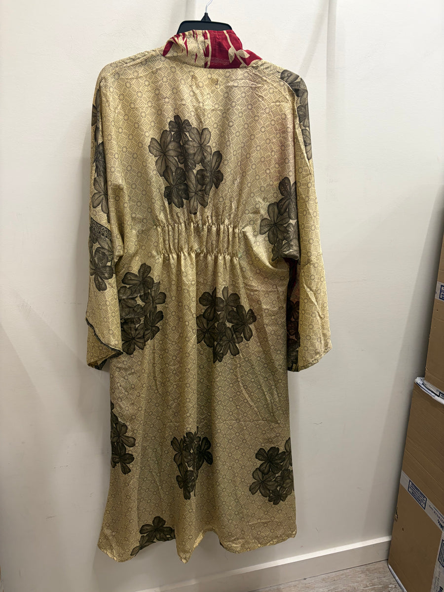 Rasgulla Sari Ruched Dress #118 by Kantha Bae