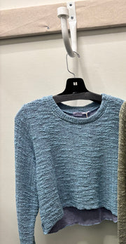 Texture Crop Pullover by Cut Loose