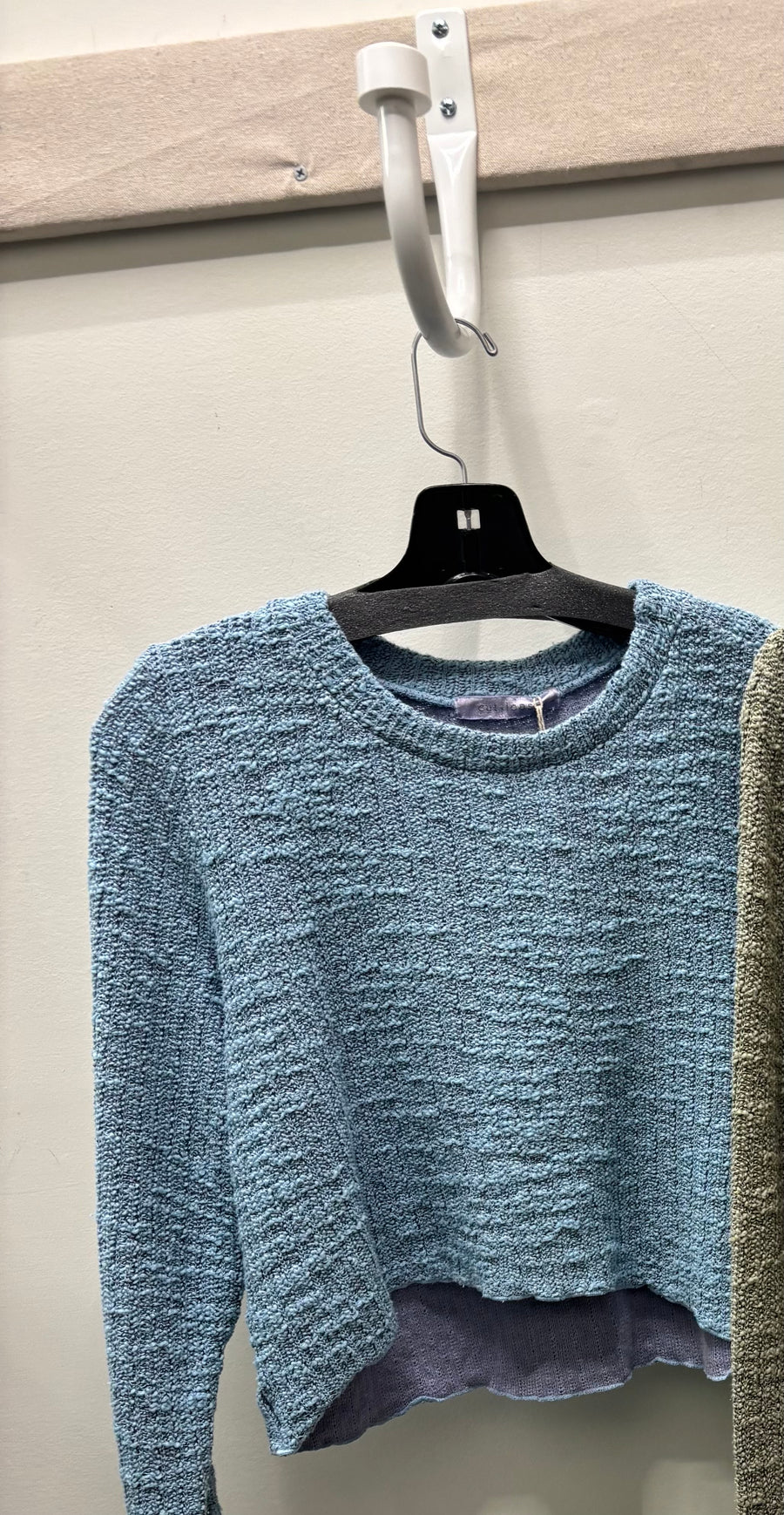 Texture Crop Pullover by Cut Loose