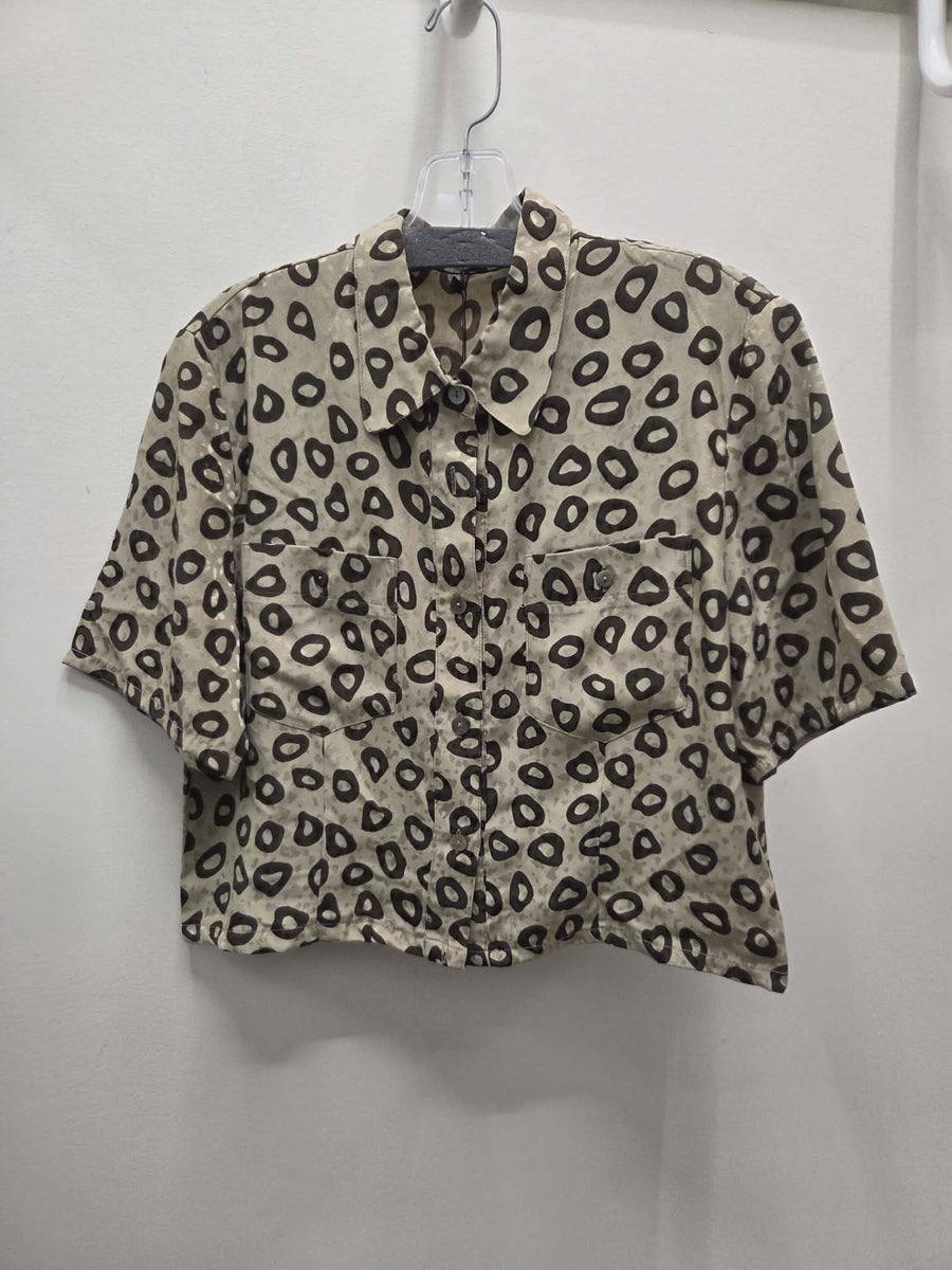 Reworked Flowy Crop Button Down #128