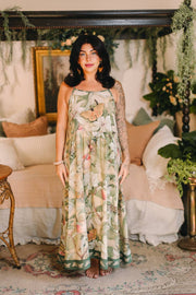 Fleur De Soleil Bohéme Long Maxi Slip Dress with Florals from Robin Boutique.