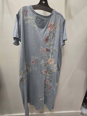 Marijka Embroidered Tee Dress by Caite & Kyla