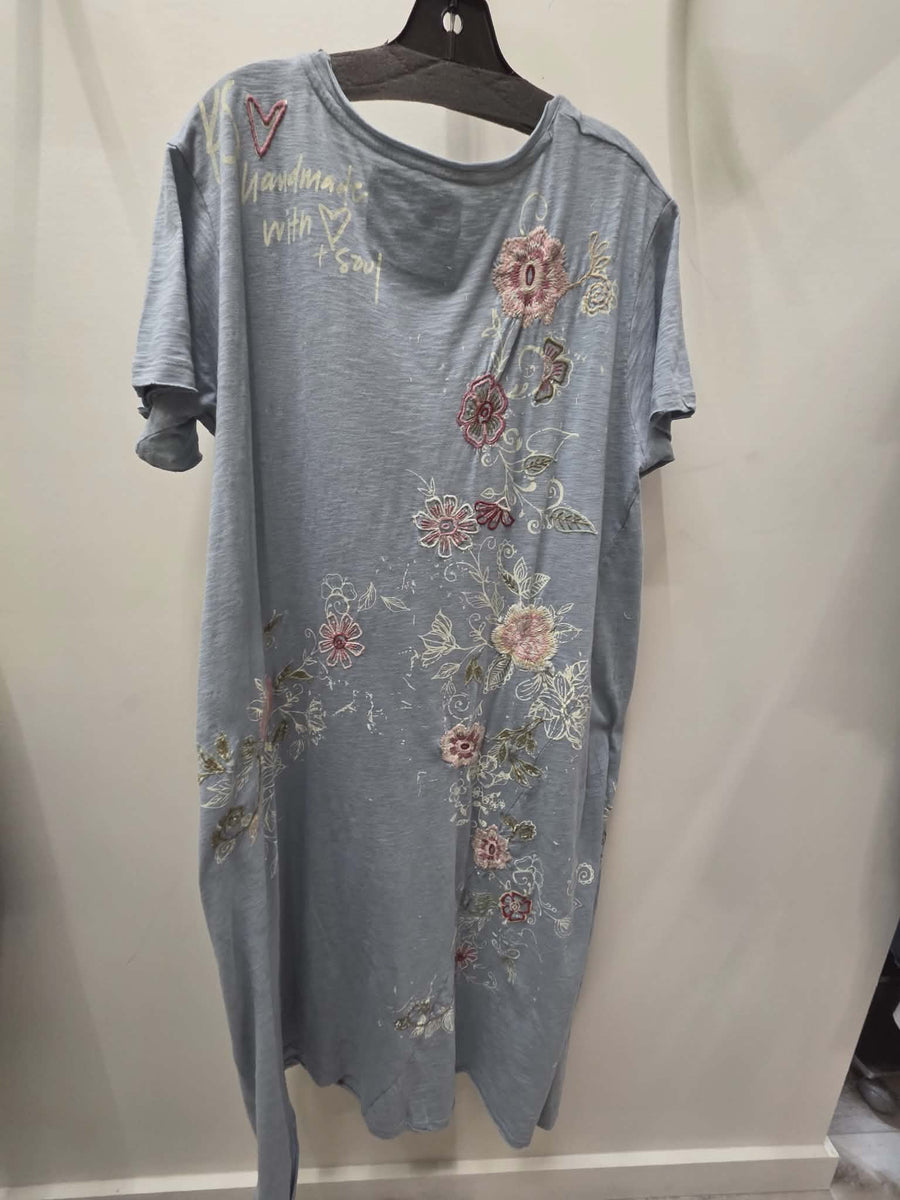 Marijka Embroidered Tee Dress by Caite & Kyla