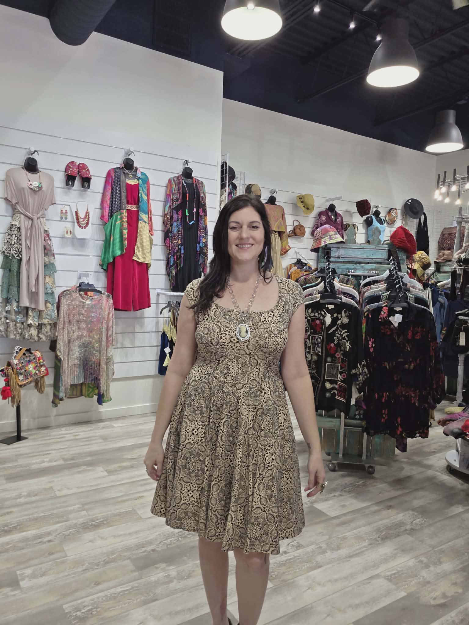 Delira Dress in Ballerina Print by Effie's Heart 703-683 Robin Boutique