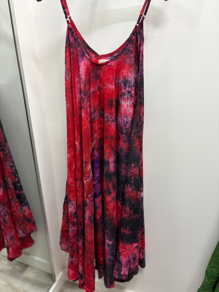 Crepe Sari Moonchild Slip Dress #045 by Kantha Bae