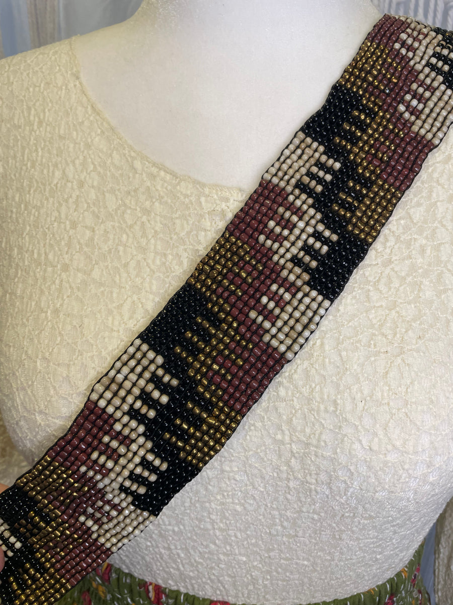 Neutral Beaded Belt by Bali Queen