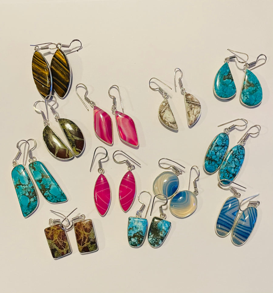 Stone Drop Earrings