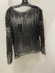 Midnight Gatsby Beaded Mesh Top by EllyNDale