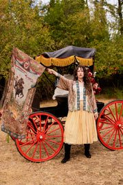 Love Revolution Bohemian Scarf with sun, horse, & florals